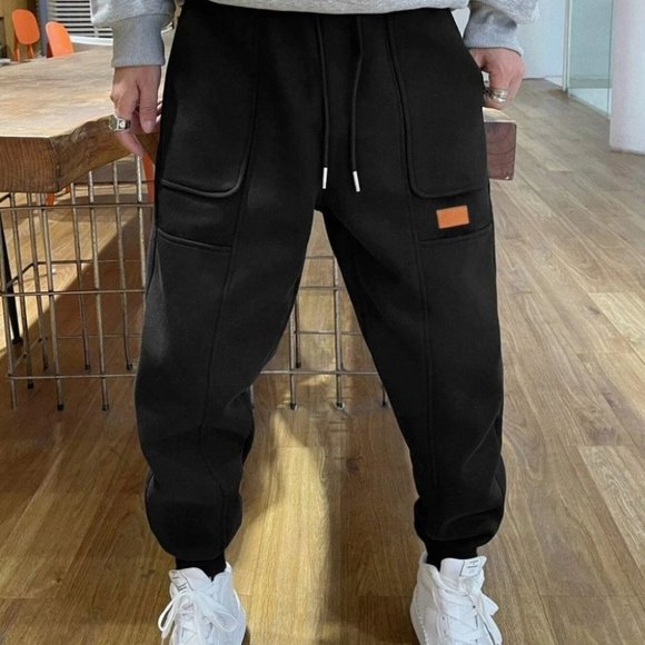 Black Mens Drawstring Sweatpants - Picture 4 of 4